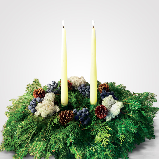 Blueberry Christmas Table Centerpieces