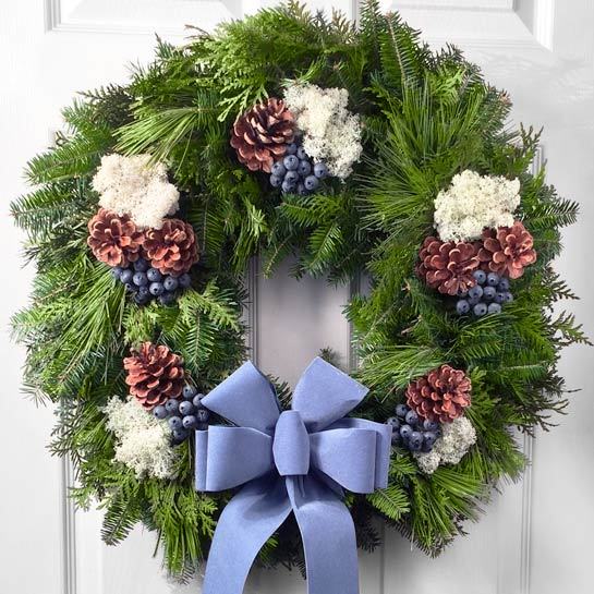 Blueberry Christmas Wreath